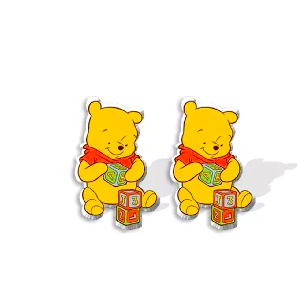 Pooh Acrylic Stud Earrings
